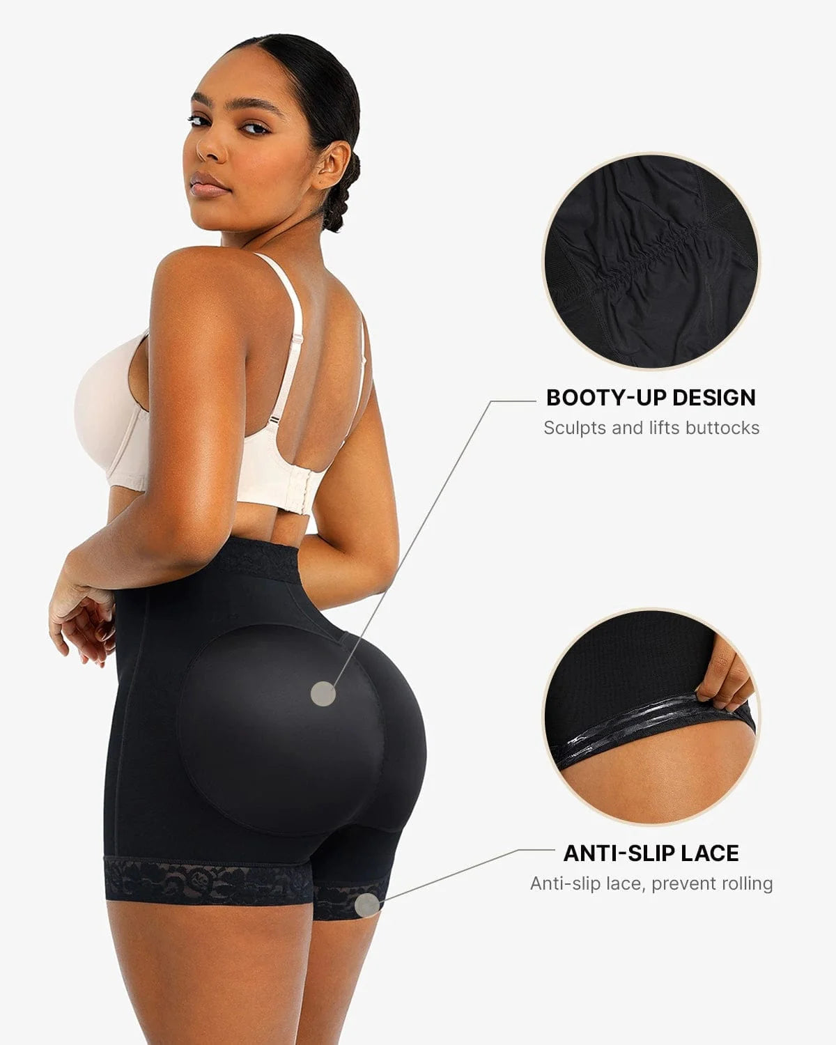 Bare Essentials™ AirSlim® Lace Steel Boned Butt Enhancer Short