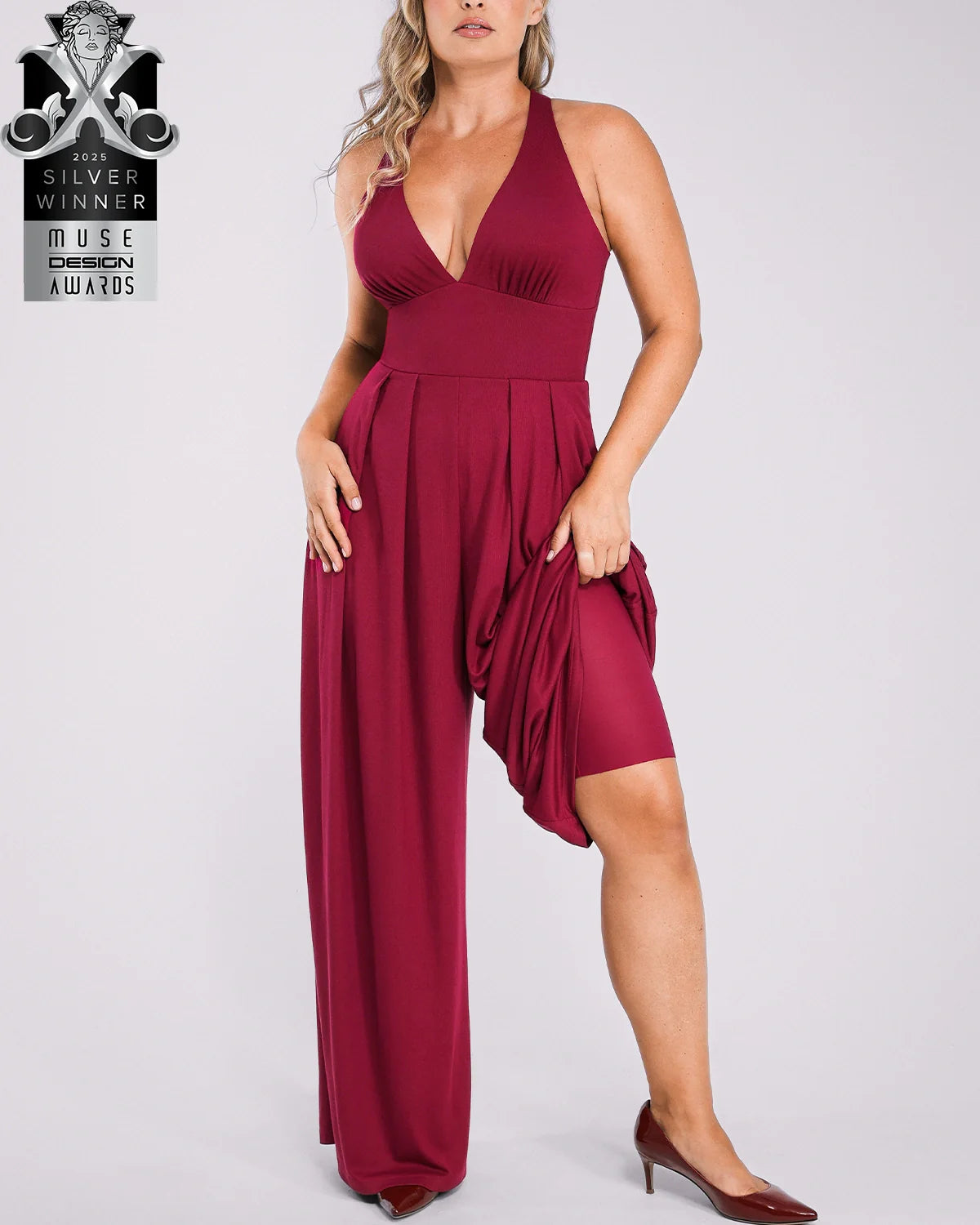 Mono moldeador incorporado AirSlim® de escote profundo de Bare Essentials™