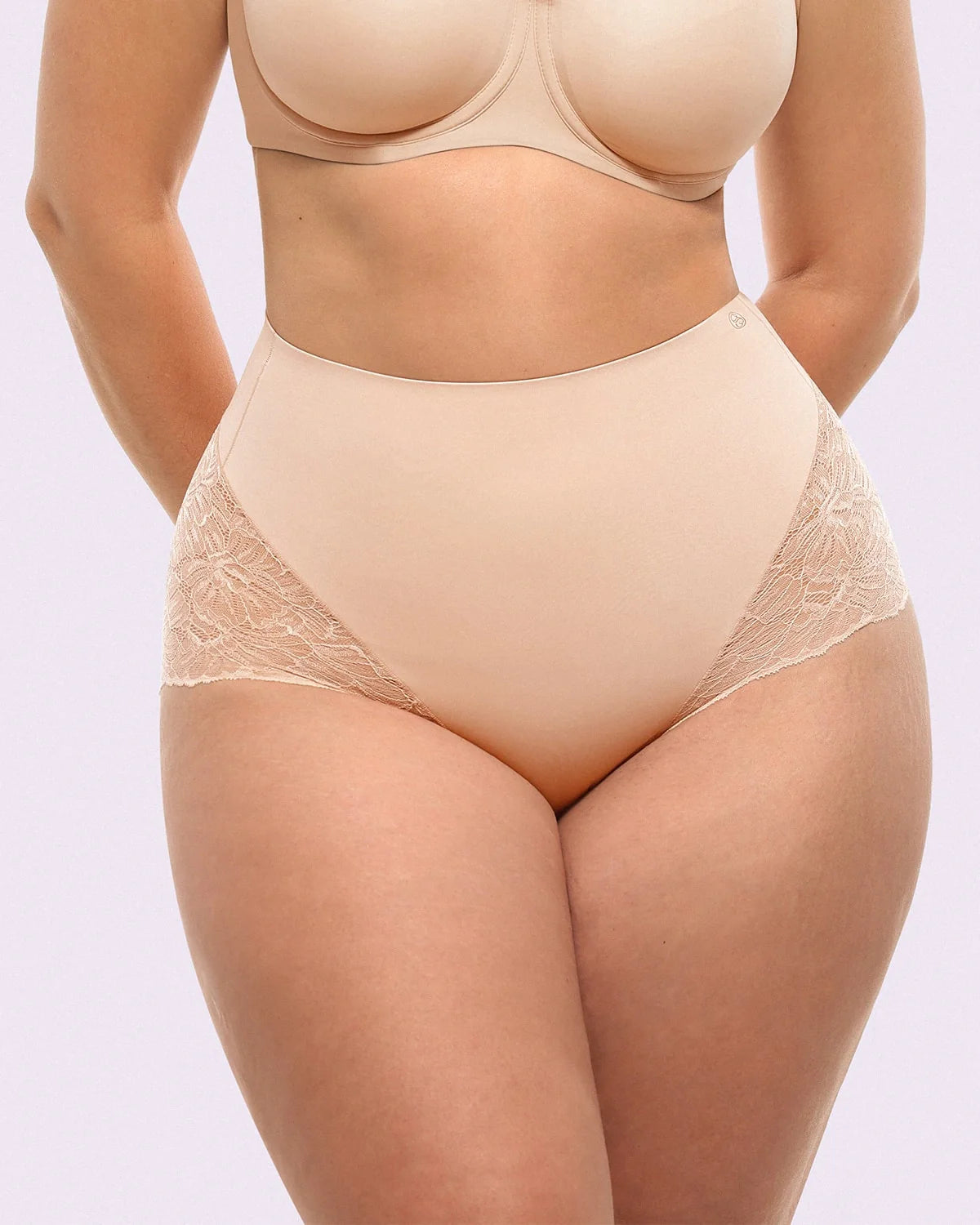 Culotte en dentelle taille mi-haute Bare Essentials™ MeshSmooth™