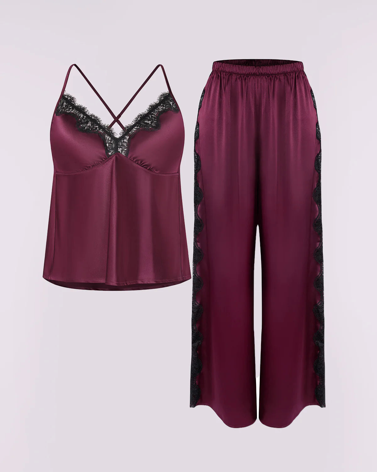 Ensemble pantalon de pyjama en satin et dentelle Bare Essentials™